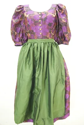 Hasegg Kitzbühel lila mit Wienernaht festliches Dirndl mit Schürze Gr.40