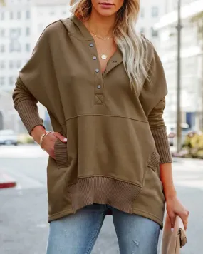 Heidi-Mode | Dames Hoodie Met V Hals En Warme Luchtige Stijl