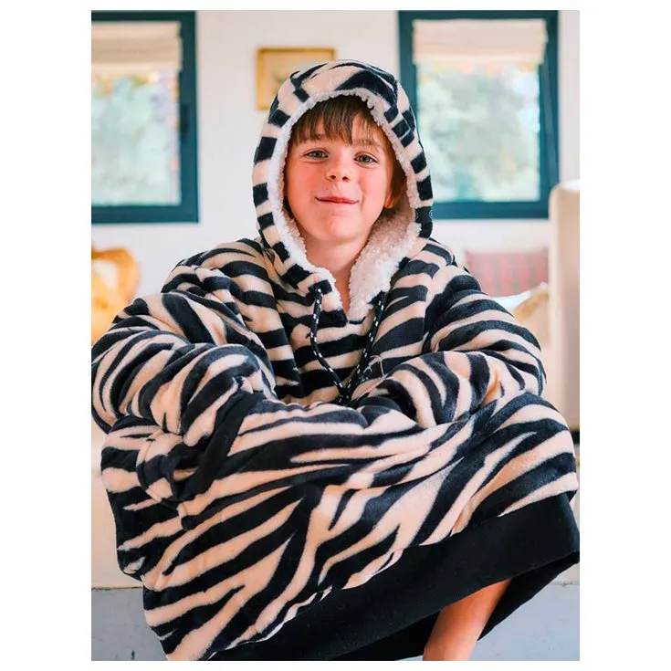 Poncho All-In ---Poncho Plaid Junior Zebra